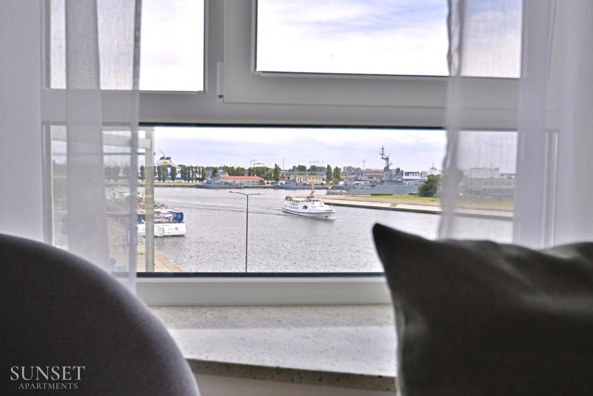 Sunset Apartments - Villa Concha - Parking - Widok Na Port! Swinoujscie Dış mekan fotoğraf